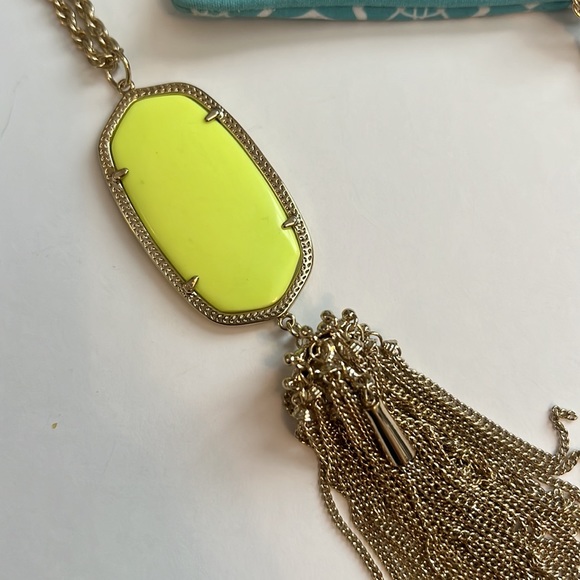 *VINTAGE* Kendra Scott Rayne - Neon Yellow - Picture 3 of 4